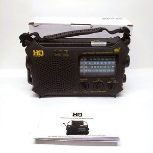 HQ Issue Solar Crank Emergency Weather RadioAM FM SW w/Alert Unused Open Box